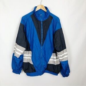 Vintage Lavon Sportswear Windbreaker Jacket Blue Black Size XL